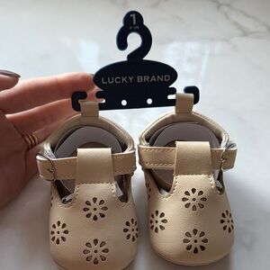Lucky Brand Cream Baby Walker Shoes